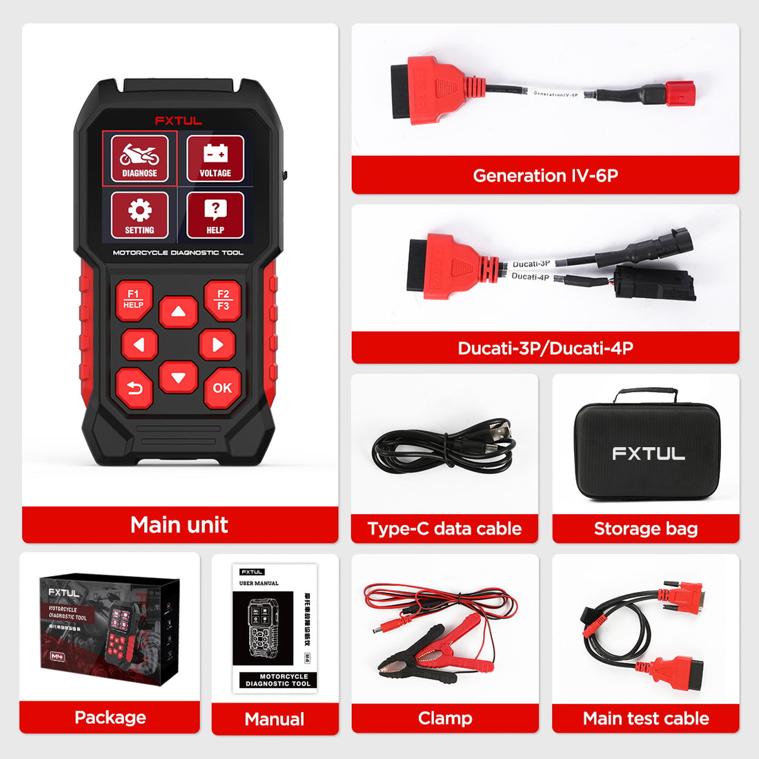 FXTUL M4 Ducati Motorcycle Diagnostic and Service Reset Tool